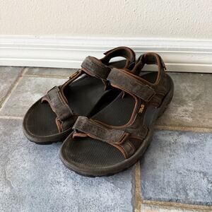 Teva Katavi 2 Men’s Sandals Size 11 Brown Black Hiking Outdoor Comfort